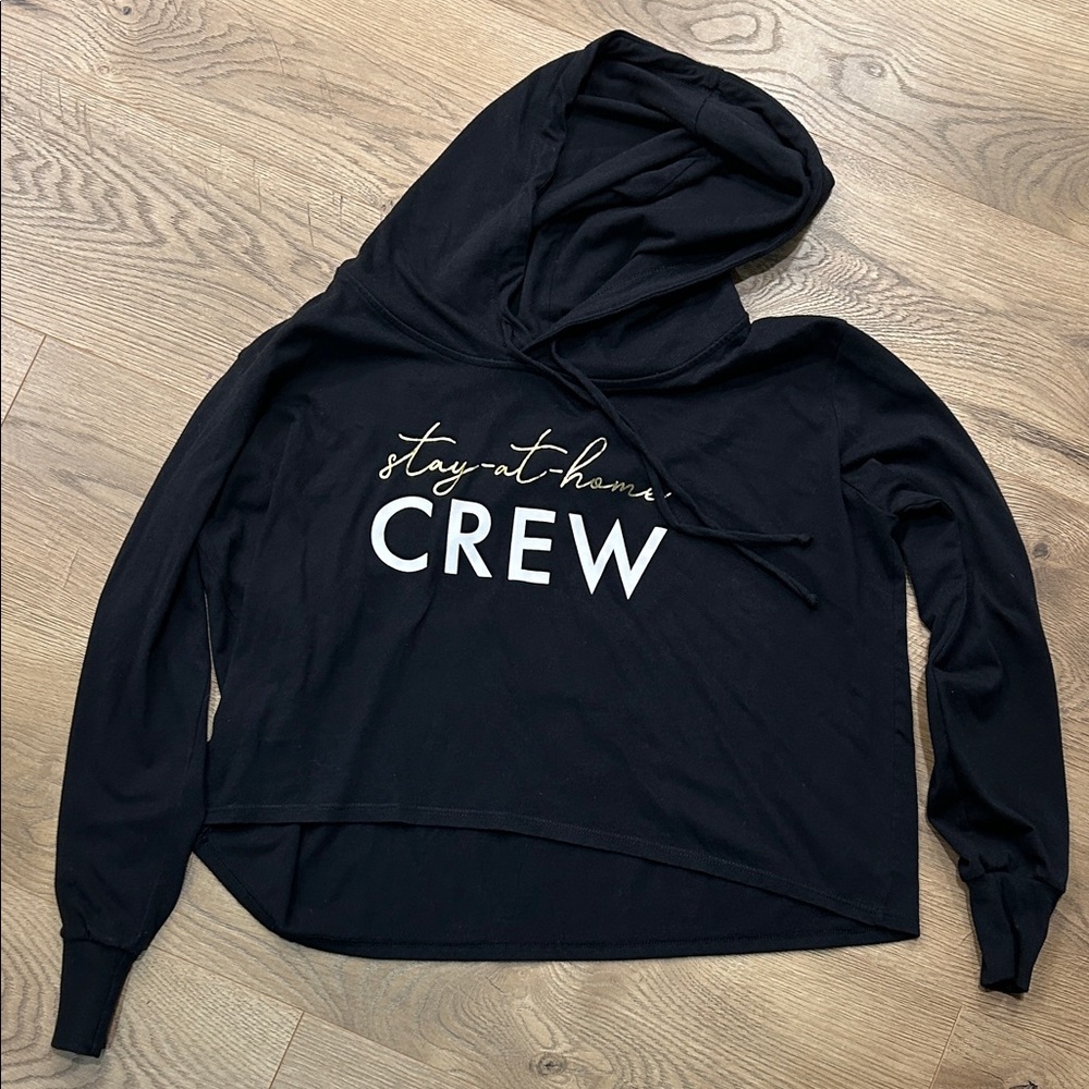True Craft Black 'Stay at Home Crew' Hoodie
